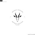 Antelope springbok. Logo template